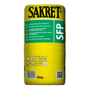 Dekoratyviniai tinkai GLAISTAS FASADAMS SAKRET SFP 25 KG (1 mm) 